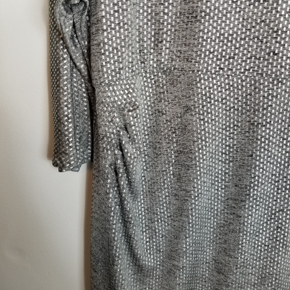 Chico's Silver Gray Textured Long Sleeve Sheath Dress - Picture 2 of 9